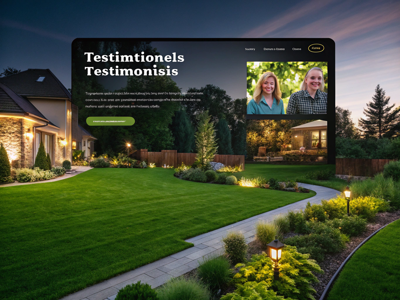 Landscaping business website concept preview