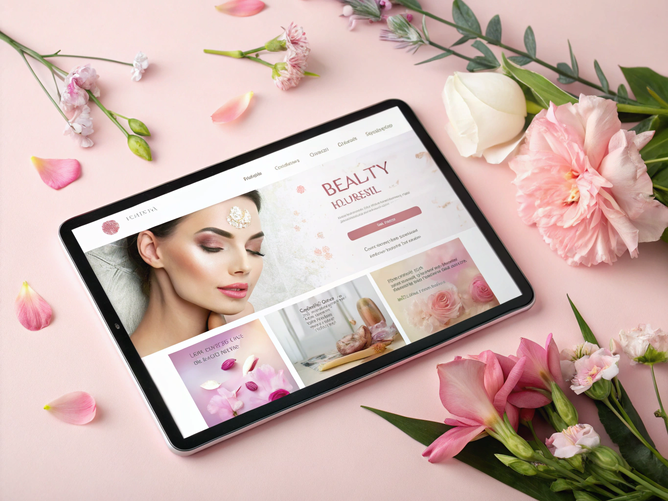 Boutique salon website concept preview